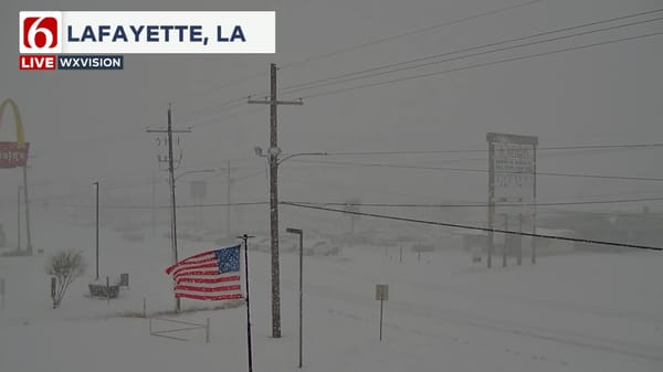 First Blizzard Warning: Over 13" of Snow in Louisiana